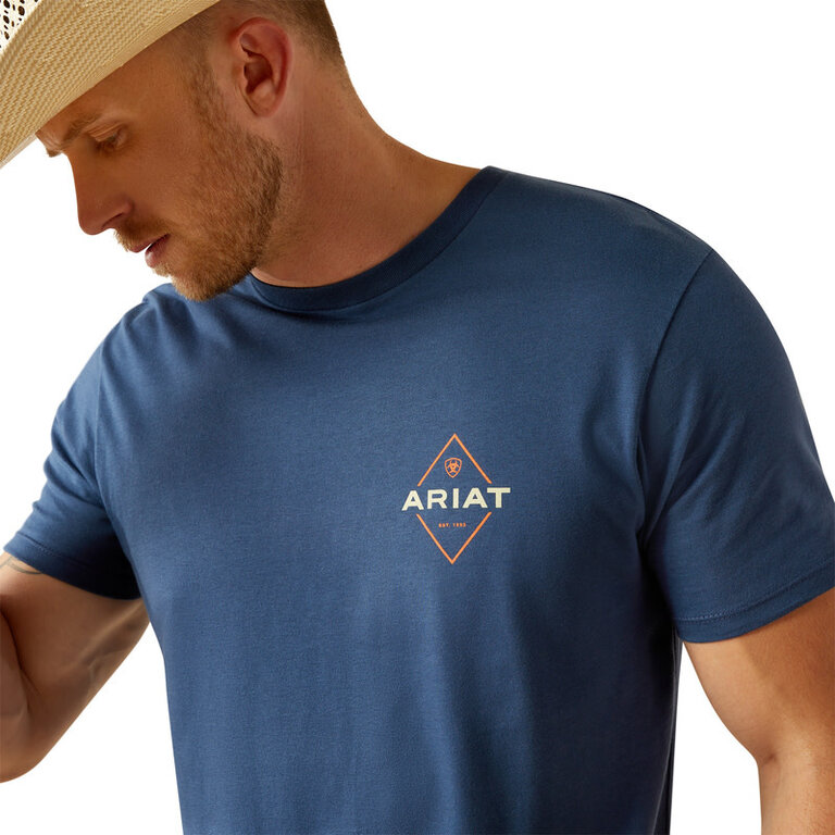 Ariat Ariat Diamond Valley S/S Tshirt - Space Blue