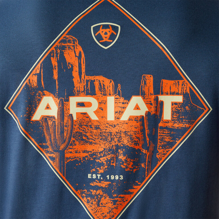 Ariat Ariat Diamond Valley S/S Tshirt - Space Blue