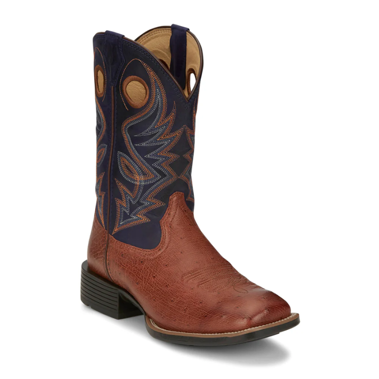 Justin Justin Roswell 11" Smooth Ostrich Western Boot
