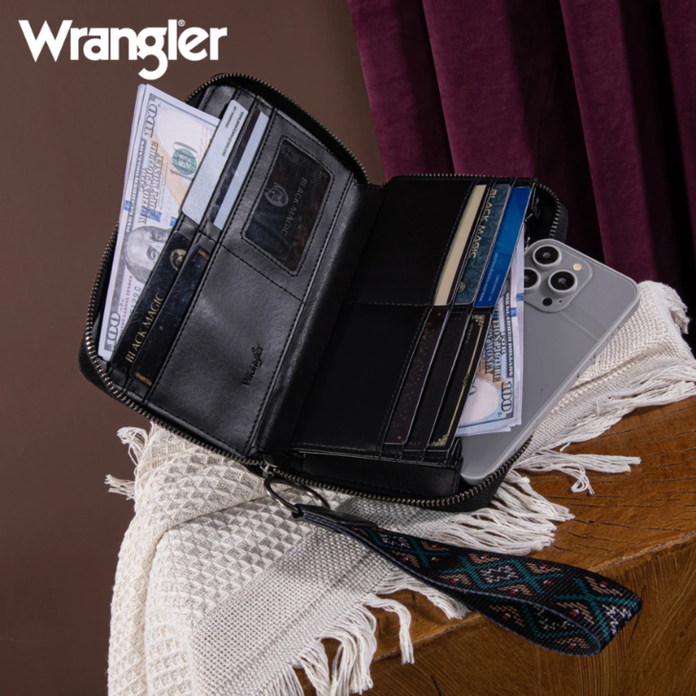 Wrangler Wrangler Southwestern Embroidered Wallet - Black