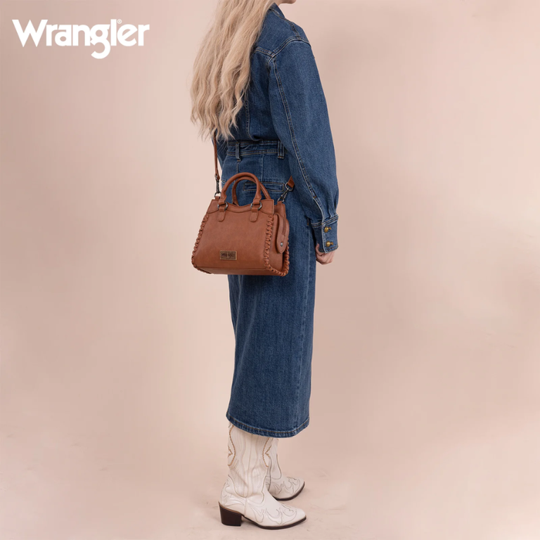 Wrangler Wrangler Carry-All Whipstitch Tote/Crossbody - Brown