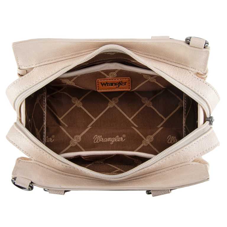 Wrangler Wrangler Carry-All Whipstitch Tote/Crossbody - Tan