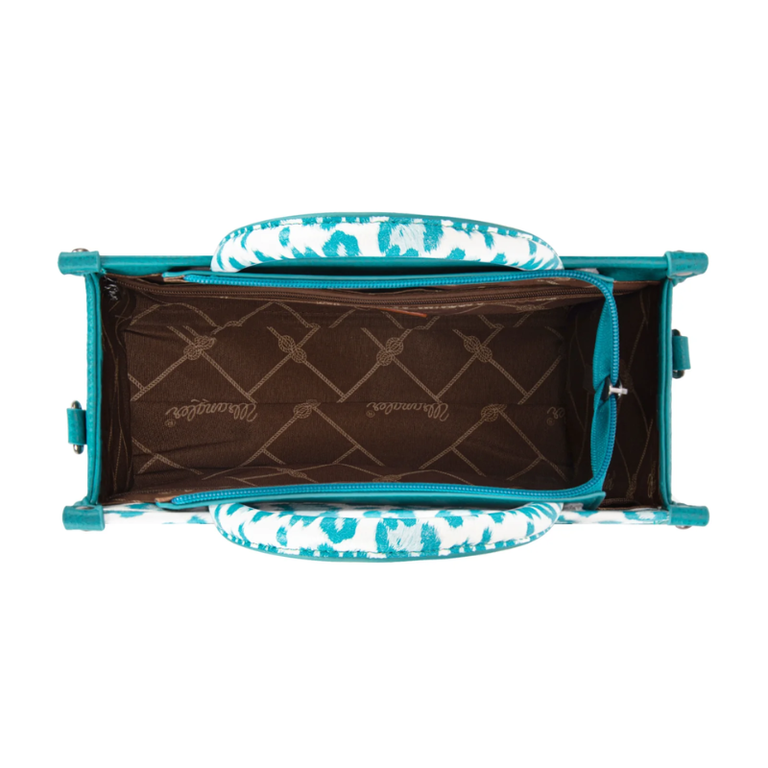 Wrangler Wrangler Leopard Print Concealed Carry Tote/Crossbody - Turquoise