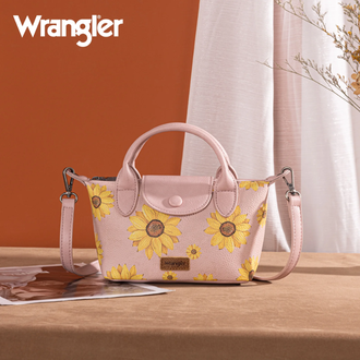 Wrangler Wrangler Sunflower Print Mini Top Handle Crossbody - Pink
