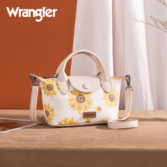 Wrangler Wrangler Sunflower Print Mini Top Handle Crossbody - Beige