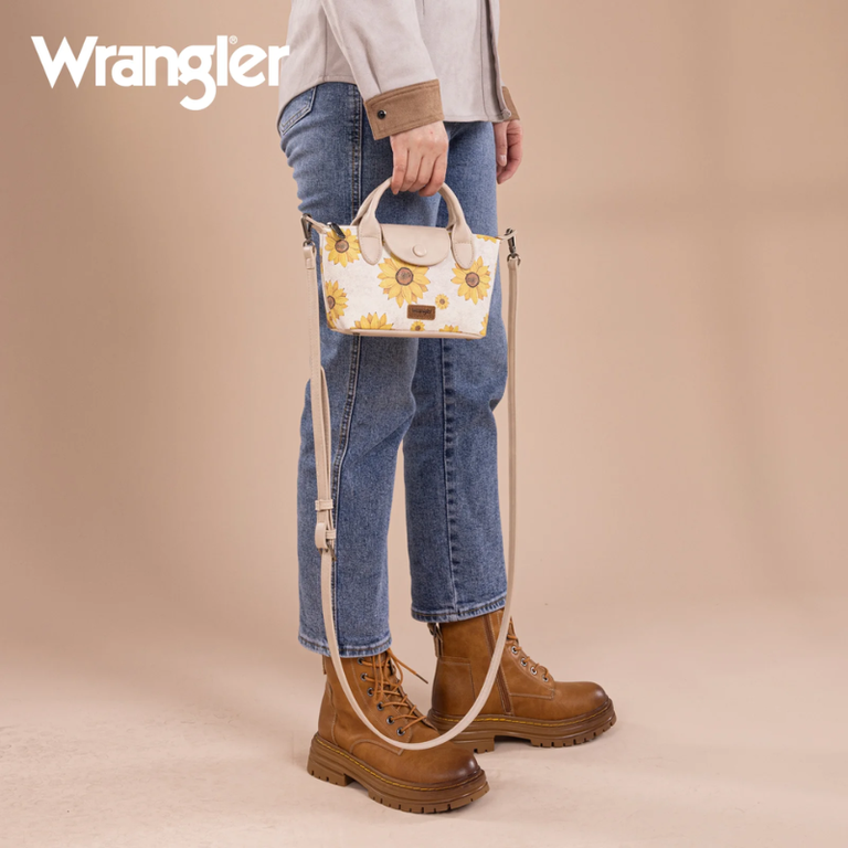 Wrangler Wrangler Sunflower Print Mini Top Handle Crossbody - Beige