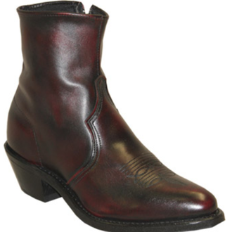 Sage 7" Western Side Zip Boot - Black Cherry