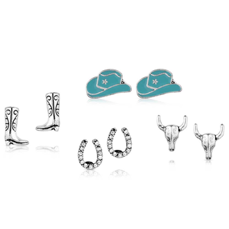 Montana Silversmiths Montana Silversmiths Attitude Boot Scootin Earring Set