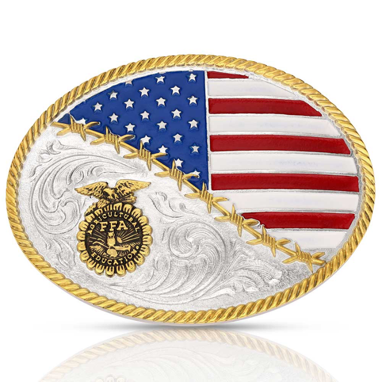 Montana Silversmiths Montana Silversmiths FFA Patriotic Traditions Attitude Buckle