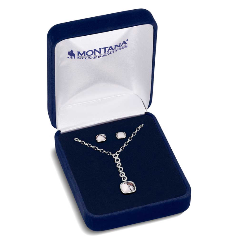Montana Silversmiths Montana Silversmiths Band Of Wild Horses Jewelry Set