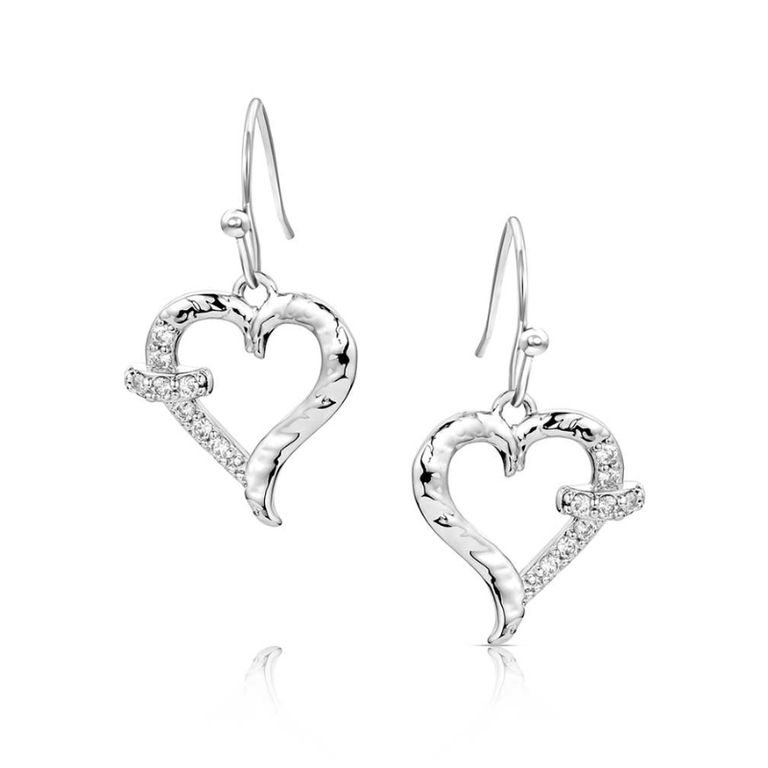 Montana Silversmiths Montana Silversmiths With Love Heart Earrings