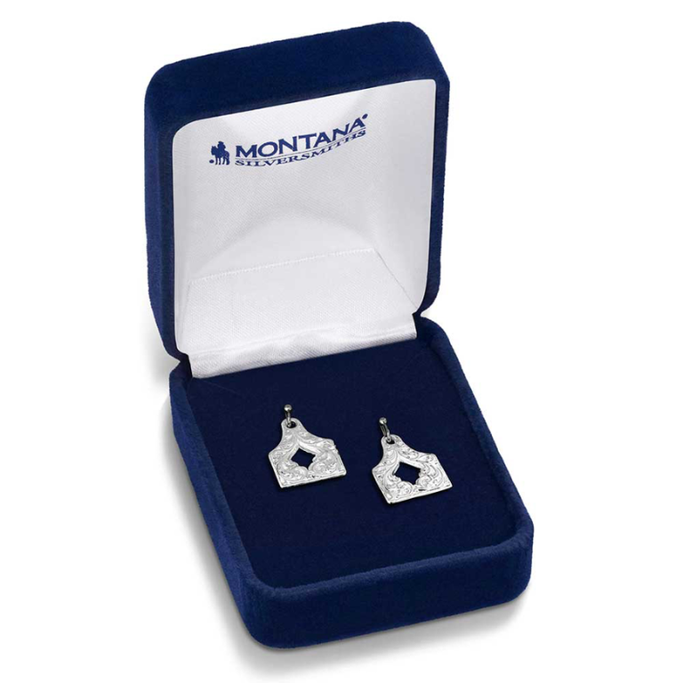 Montana Silversmiths Montana Silversmiths Out West Cow Tag Earrings