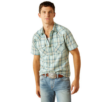 Ariat Ariat Hinkle Retro Fit Snap S/S Shirt - Aqua