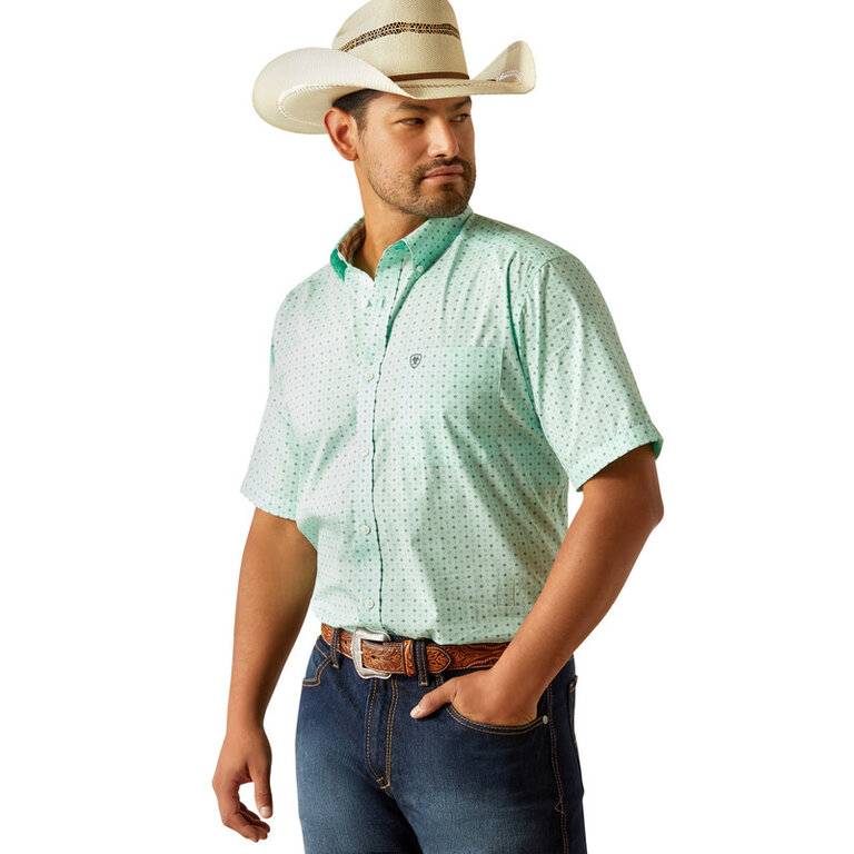 Ariat Ariat Ellis Wrinkle Free S/S Shirt - Aqua