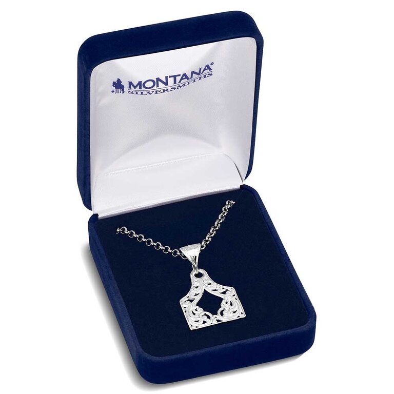 Montana Silversmiths Montana Silversmiths Out West Cow Tag Necklace