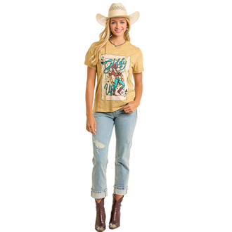Rock and Roll Rock and Roll Giddy Up Tshirt - Khaki
