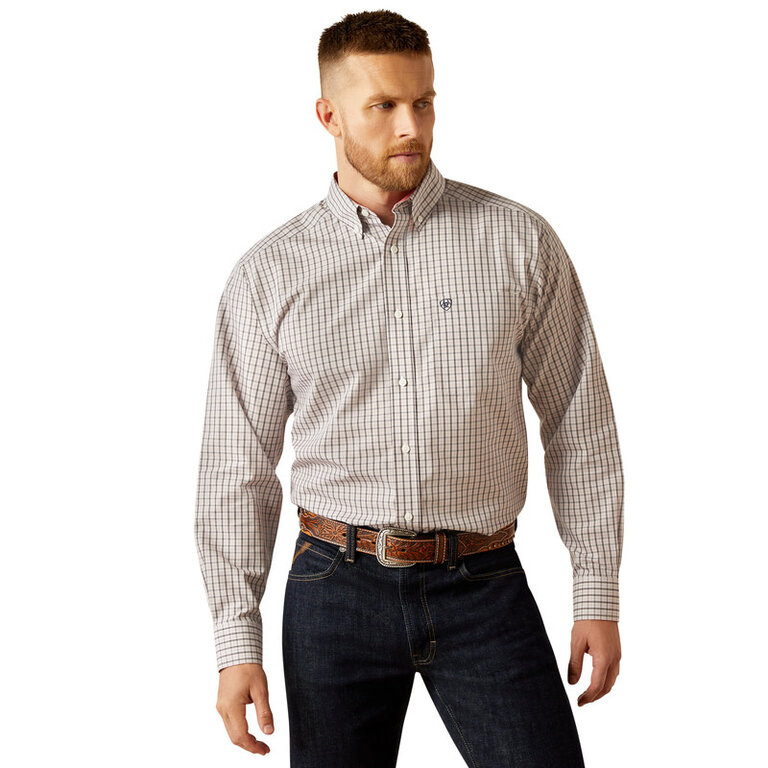 Ariat Ariat Drew Wrinkle Free L/S Shirt - Dark Blue Plaid