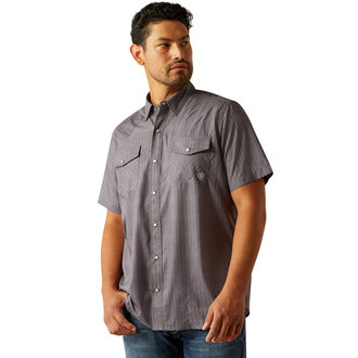 Ariat Ariat VentTek Western Fitted Snap S/S Shirt - Grey