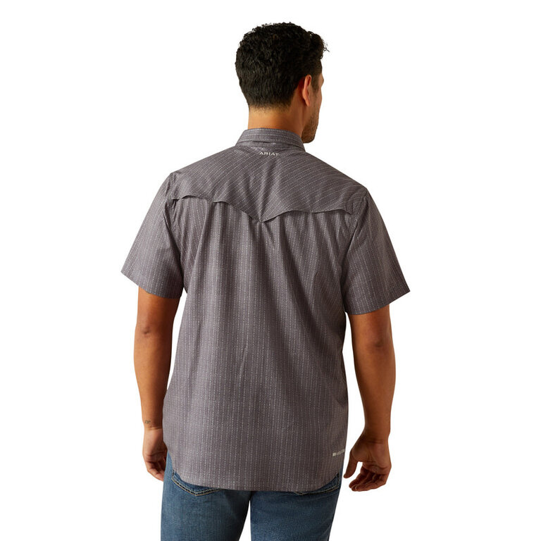 Ariat Ariat VentTek Western Fitted Snap S/S Shirt - Grey