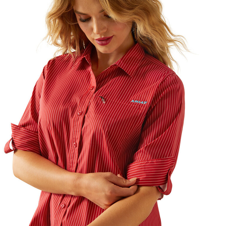 Ariat Ariat VentTek L/S Shirt - Equestrian Red Stripe