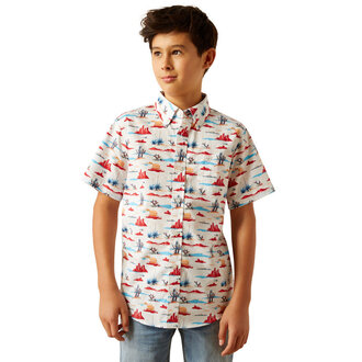 Ariat Ariat Scout S/S Shirt - White/Desert Pattern
