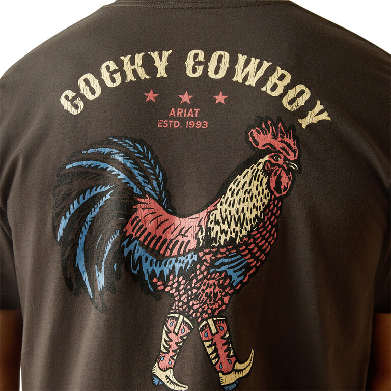 Ariat Ariat Cowboy Cocky S/S Tshirt - Vintage Black