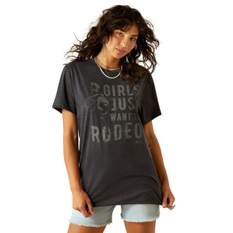 Ariat Ariat Rodeo Girls S/S Tshirt - Charcoal Heather
