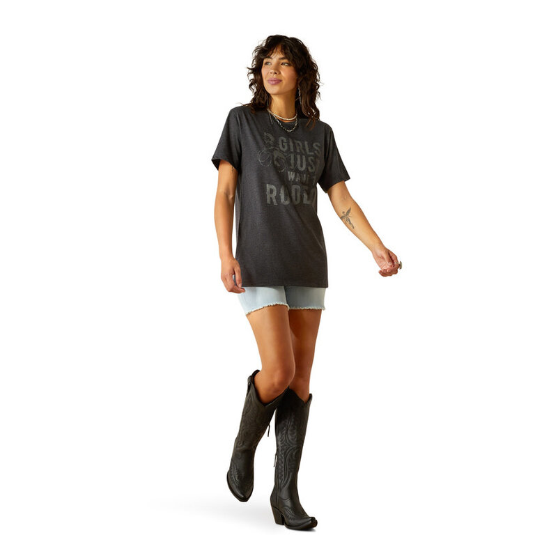 Ariat Ariat Rodeo Girls S/S Tshirt - Charcoal Heather