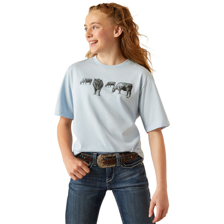 Ariat Ariat Born To Farm S/S Tshirt - Sky Blue