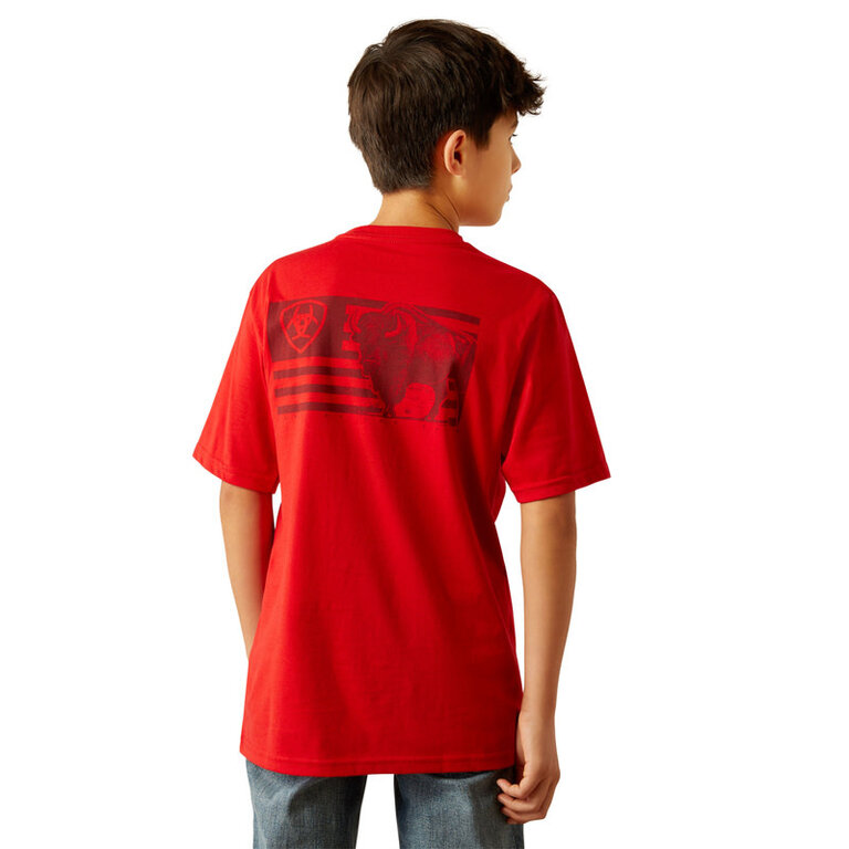 Ariat Ariat Etched Buffalo/Flat S/S Tshirt - Redline