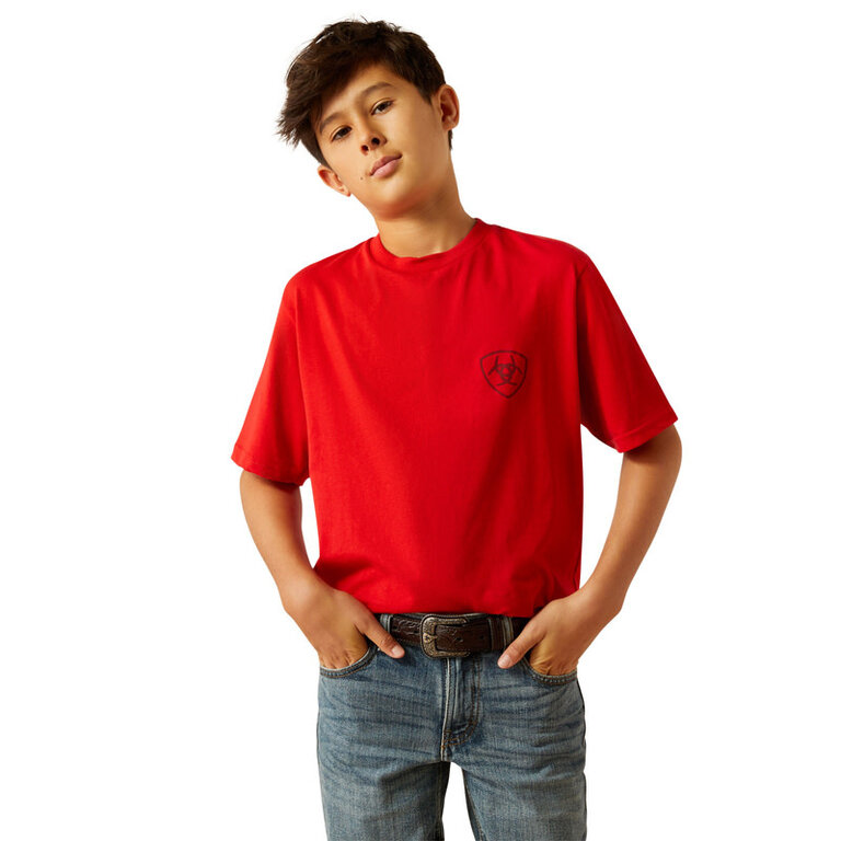 Ariat Ariat Etched Buffalo/Flat S/S Tshirt - Redline