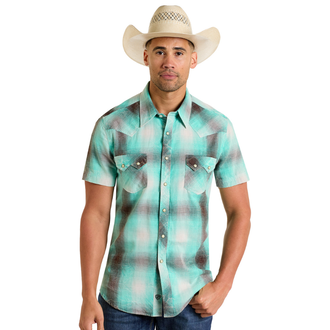 Rock and Roll Rock And Roll Washed Double Plaid S/S Snap Shirt