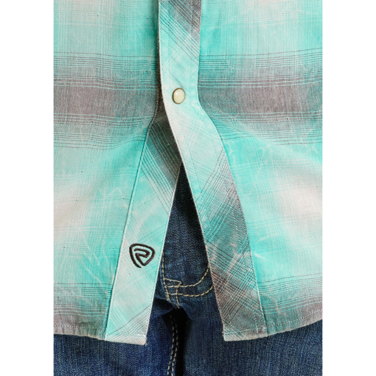 Rock and Roll Rock And Roll Washed Double Plaid S/S Snap Shirt