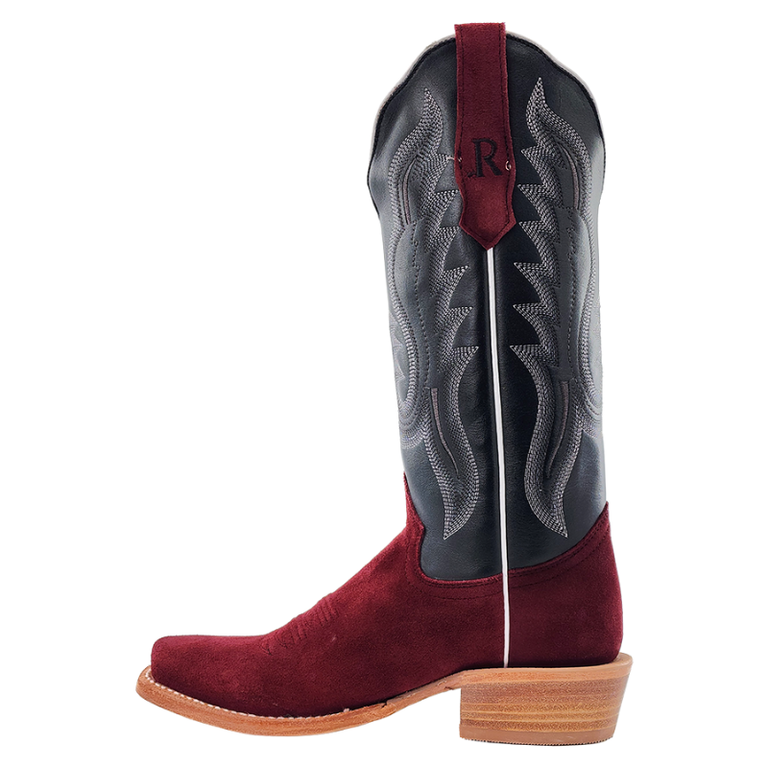 R Watson R. Watson Roughout Western Boots - Rhubarb