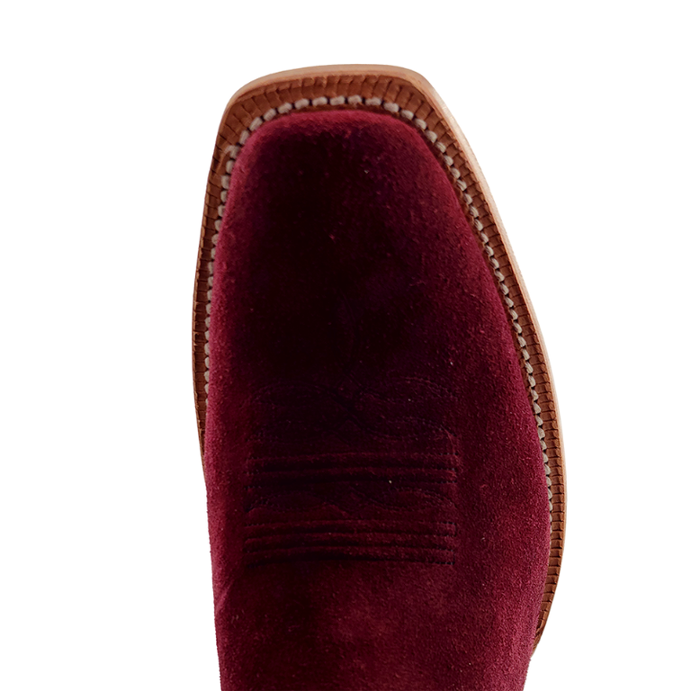 R Watson R. Watson Roughout Western Boots - Rhubarb