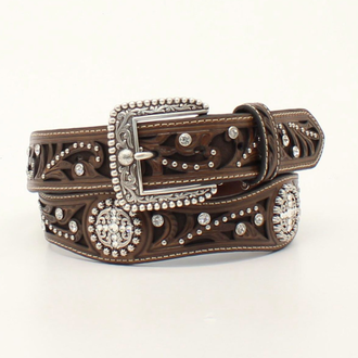 Ariat Ariat Crystal Conch Leather Belt