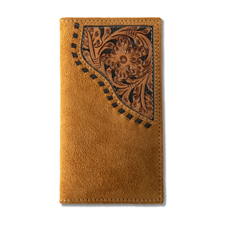 Ariat Ariat Roughout Floral Overlay Rodeo Wallet