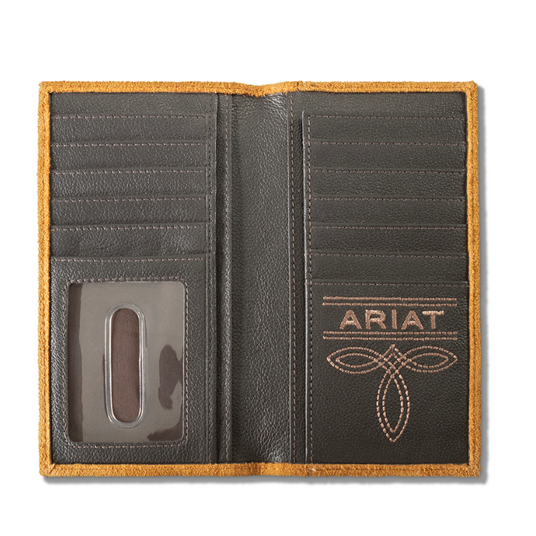 Ariat Ariat Roughout Floral Overlay Rodeo Wallet