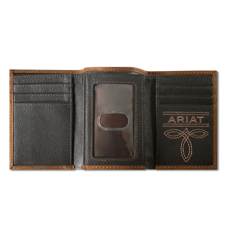 Ariat Ariat Boot Stitch Overlay Trifold Wallet
