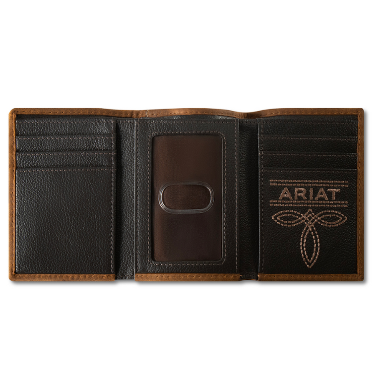 Ariat Ariat Patchwork Embossed Trifold Wallet