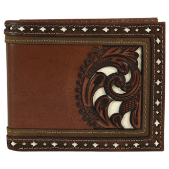 Justin Justin Back Pocket Bifold Wallet With Tooling
