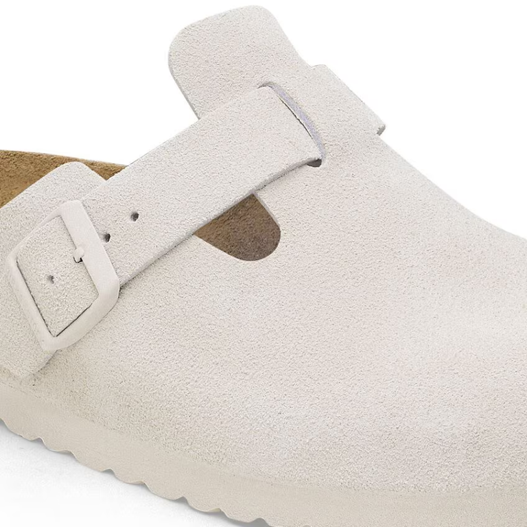 Birkenstock Birkenstock Suede Boston - Antique White