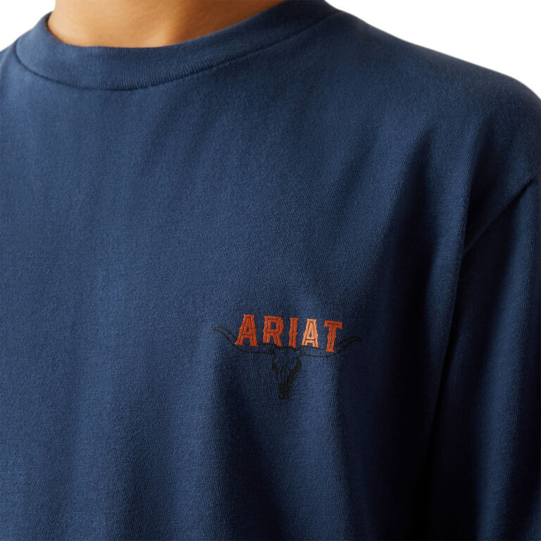 Ariat Ariat Ranch Tough S/S Tshirt - Space Blue