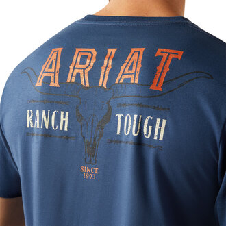 Ariat Ariat Ranch Tough S/S Tshirt - Space Blue