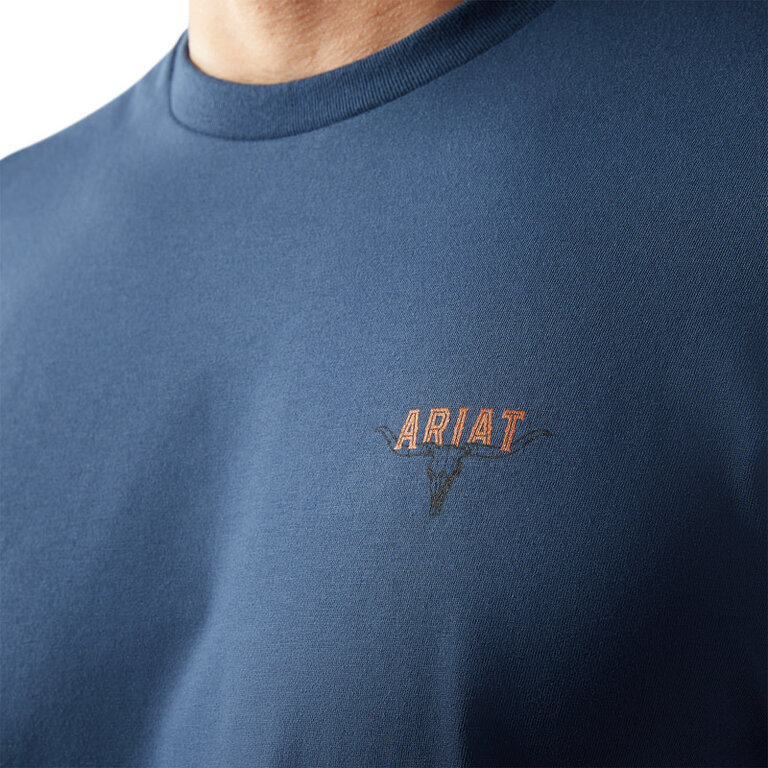 Ariat Ariat Ranch Tough S/S Tshirt - Space Blue
