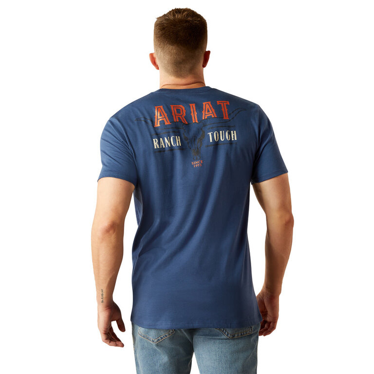 Ariat Ariat Ranch Tough S/S Tshirt - Space Blue