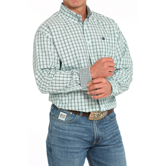 Cinch Cinch Plaid L/S Shirt - Turquoise