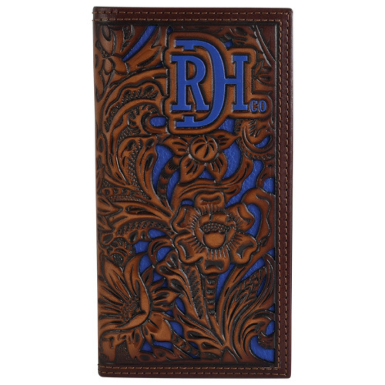Red Dirt Hat Co Red Dirt Hat Co Tooled With Cobalt Inlay Rodeo Wallet