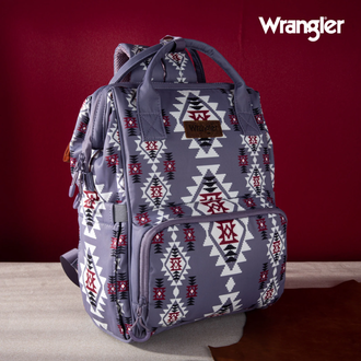 Wrangler Wrangler Allover Aztec Dual Sided Backpack - Lavender