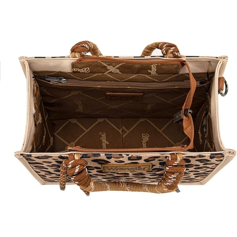 Wrangler Wrangler Tote/Crossbody - Tan Leopard